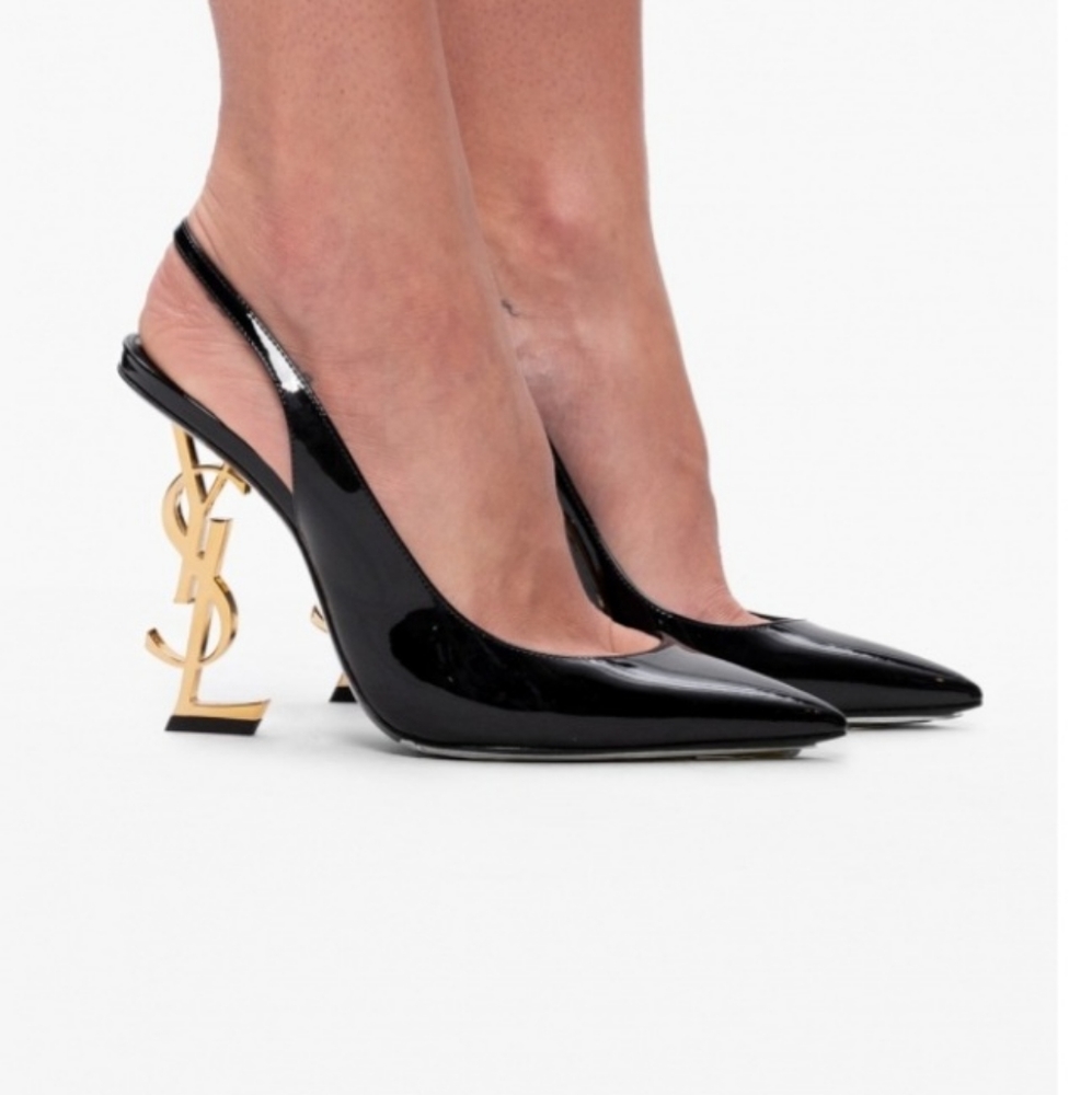 COPY - YSL open back pumps with black heel
